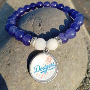 LA Dodgers Chalcedony Bracelet